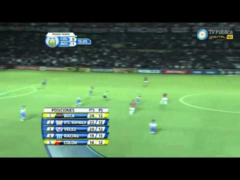 Colon 0 Boca 2 Torneo Apertura 2011 Fecha 12