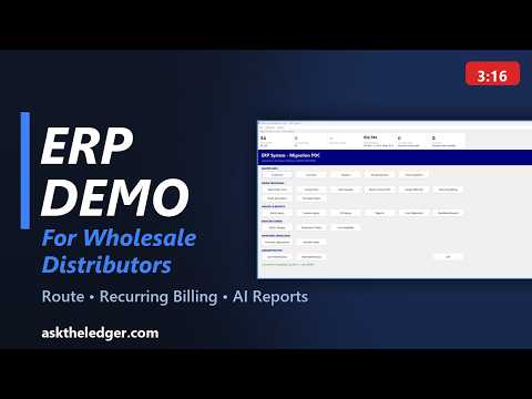 Ask the Ledger - ERP for Distributors 공식 영상 미리보기