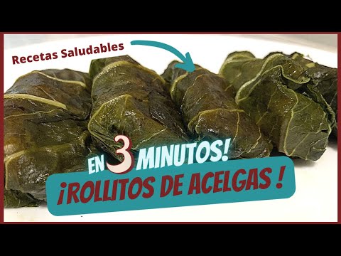 Como hacer mejores ROLLITOS de ACELGAS con POLLO en Minutos - Receta FÁCIL Y SALUDABLE