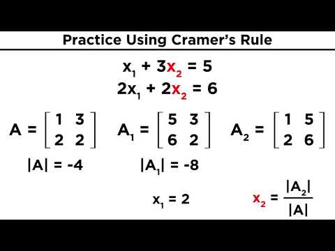 Solving Systems Using Cramer's Rule