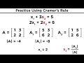 Solving Systems Using Cramer S Rule