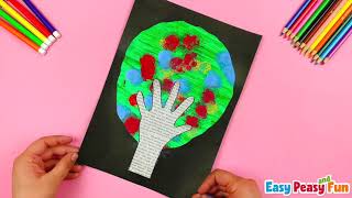 Handprint Tree Craft Idea for Kids