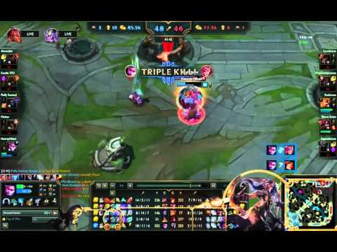1v4 Vayne vs Katarina, Ekko, Leona & Miss Fortune