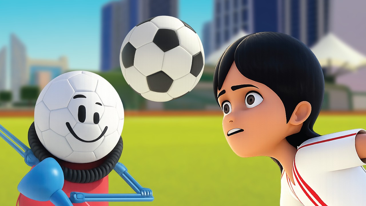 روبوت يلعب كرة القدم! هل سيفوز؟ 🤖⚽| مغامرات منصور