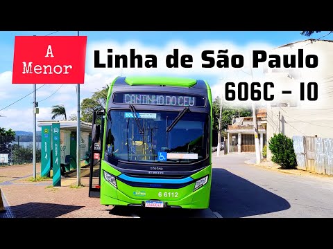 MENOR LINHA de São Paulo - Linha 606C- 10 / Circular Cantinho do Céu (Canal Mala na estrada)