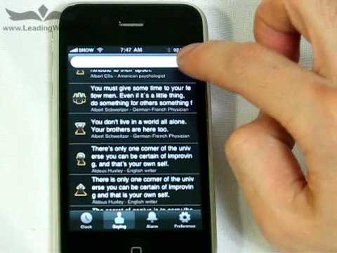 iphone clock (leadingwatch) Clock Quotes : Features 아이폰 명언시계 리딩워치