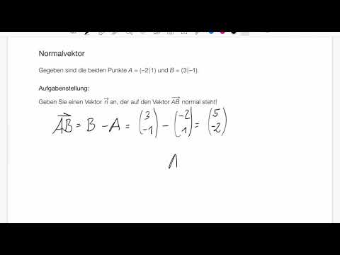 Mathelernen mit Martin Matura-Beispiel KL15_PT2_T1_05 Normalvektor