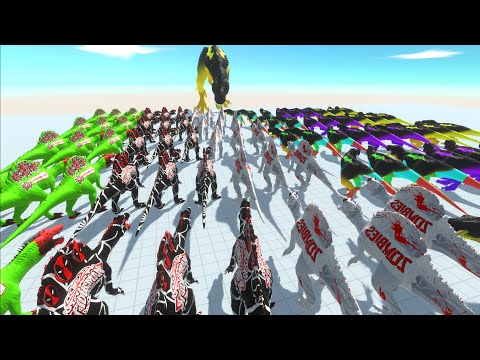 All Color Dinosaurs Championship Death Climb - Animal Revolt Battle Simulator