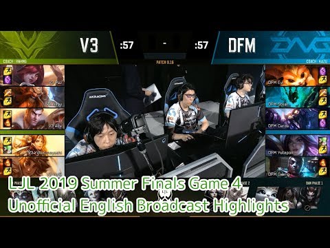 [ENG]V3(Baby Gragas) VS DFM(Ceros Ekko) G4 - LJL 2019 Summer Split Finals