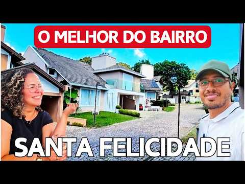 Casa de alto padrão em condomínio em Santa Felicidade com 3 suítes, 230m² privativos, vista panorâmica e 3 vagas de garagem