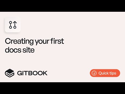 Creating your first docs site