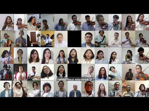 PERSEMBAHAN PUJIAN GKI ORCHESTRA + YMC --- KJ 392 " ‘Ku Berbahagia" Musik+Lirik