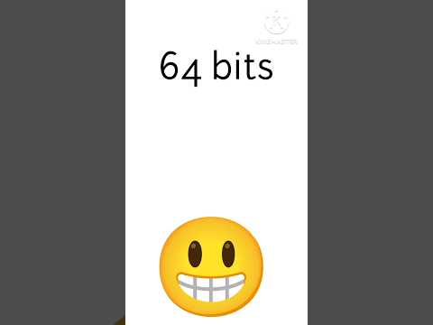 64 bits 32 bits 16 bits 8 bits 4 bits 2 bits 1 bit - part 2 (emoji version) #bits #shorts #animation