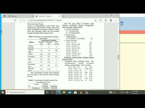 Penggunaan Linear Programming pada POM QM | Metode Simpleks