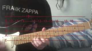 Frank Zappa T'Mershi Duween Guitar Lesson (TAB on screen)