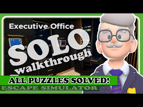 EXECUTIVE OFFICE (All Puzzles Solved!) in Escape Simulator | Full Commentary & Walkthrough!