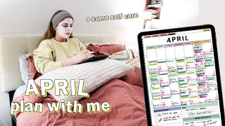 a little self care & planning for April! *no talking | April 2022 Plan With Me, Digital Plan With Me
