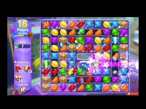 Wonka's World of Candy Level 595 NO BOOSTERS - A S GAMING ✔
