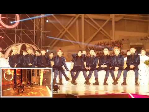 161119 EXO & SEVENTEEN reaction to BTS - Blood Sweat Tears,FIRE @MMA2016