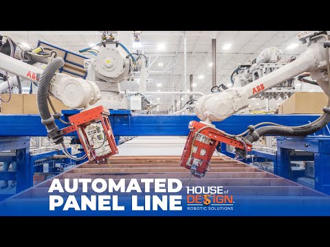Automated Modular Wall Panel Production Line for Modular Construction- Robots build homes at Autovol
