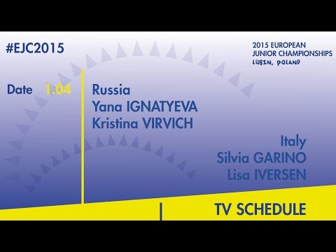 Y.Ignatyeva/K.Virvich(RUS) VS. S.Garino/L.Iversen(ITA) #EJC2015 Lubin, Poland