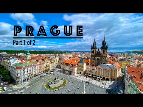 Praga, República Tcheca, passeio a pé (Parte 1 de 2) - 4K