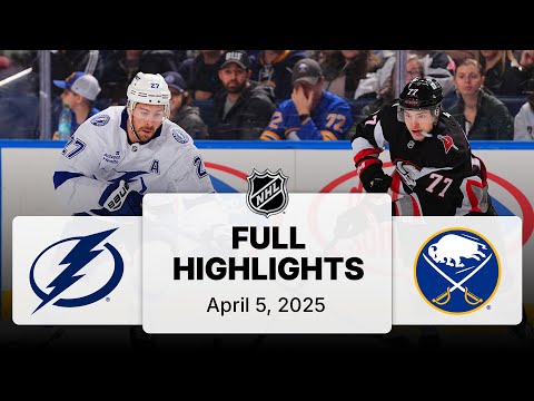 NHL Highlights | Lightning vs. Sabres | April 05, 2025