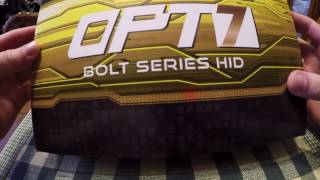 Opt7 Bullet Bolt Series HID kit unboxing