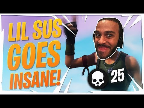 LIL SUS IMPRESSES A RANDOM SQUAD! 25 KILL WIN (Fortnite Battle Royale Season 7)