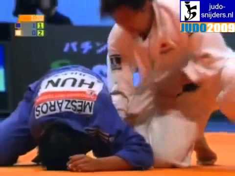 JUDO 2009 World Championships: Anett Meszaros (HUN) - Mina Watanabe 渡邉 美奈 (JPN)