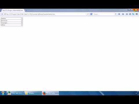 HTML Table To CSV Converter Software