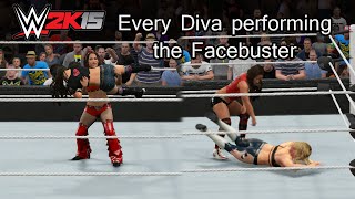 WWE 2K15 PC - Every Diva performing the Facebuster