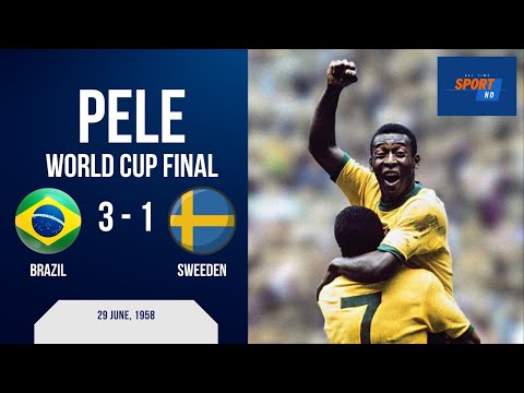 The Legend Pelé goal vs Sweden world cup final 1958 1080p AI colourized