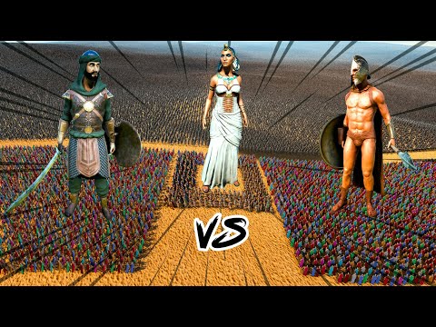30,000 SPARTAN protect CLEOPATRA from 500,000 PERSIAN  | Ultimate Epic Battle Simulator 2