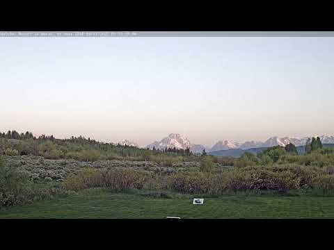 Teton Time Lapse of sunrise viewed from Hatchet Resort on June 7, 2025