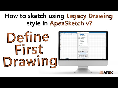 ApexSketch v7 - Sketching using the Legacy Drawing style (Define First) | Apex Software
