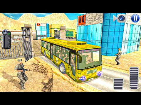 Offroad Best Army bus driving games - US Army Milirary Carmp Cargo Transfer - Android Gameplay