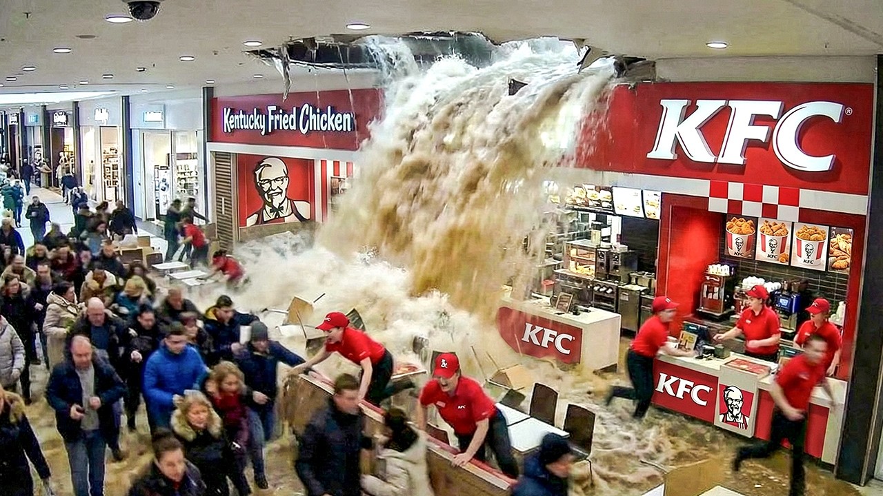 Dächer, die wie aus dem Nichts einstürzen