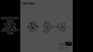 Download the video "OEVAS 100% 925 Sterling Silver 0.2-2 Carat D Color Moissanite Diamond Stud Earrings For Women Sparkl"