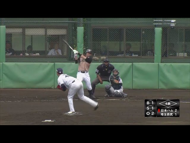 【ファーム】ファイターズ・谷口 復帰後初となるソロホームラン!! 2018/5/30 L-F(ファーム)