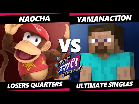Sumapa 92 Top 8 - Naocha (Diddy Kong) Vs. Yamanaction (Steve) Smash Ultimate - SSBU