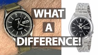 An Easy And Huge Upgrade To A Budget Seiko Watch | Removing The Shield & Strap Install