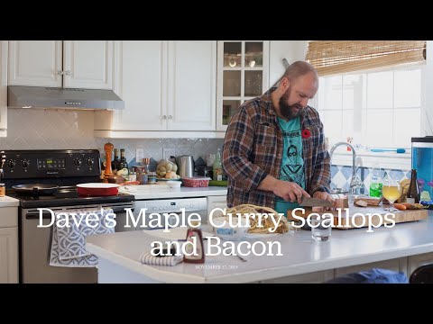 Dave's Maple Curry Scallops with Bacon
