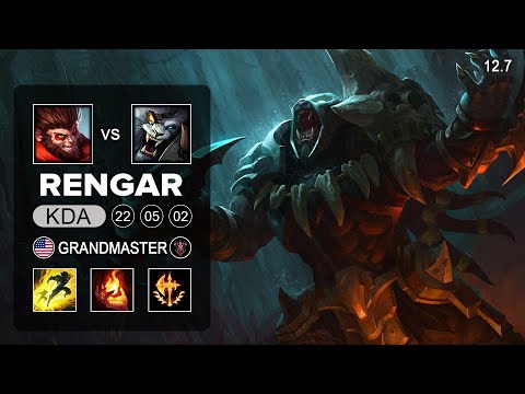 Rengar vs Wukong Top - NA Grandmaster - Patch 12.7 Season 12