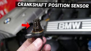 BMW CRANKSHAFT POSITION SENSOR REPLACEMENT LOCATION BWM N51 N52 N53 N54 N55 ENGINE