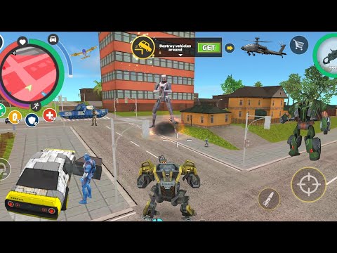 Rope Hero: Vice Town (BD Ground AR Destorey Bubo Robot ) War Zone in Vice Town - Android Gameplay HD