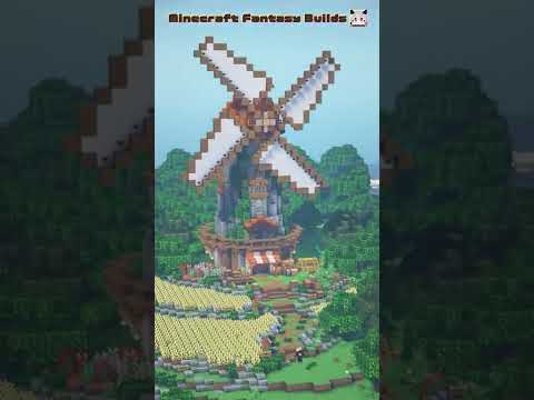 EPIC Minecraft Windmill Build - MUST SEE!! #shorts
