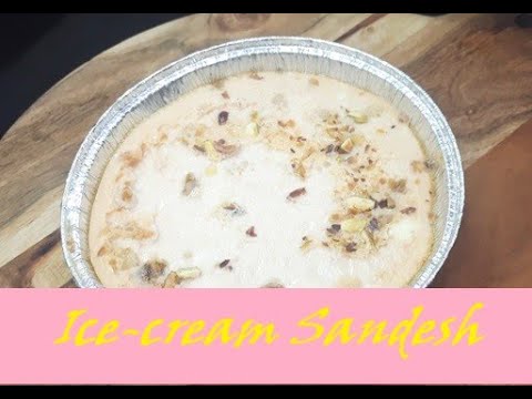 Icre-cream Sandesh with Strawberry flavor | Nice dessert item | Sweet dish