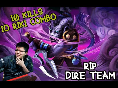 Eternalenvy Riki | How To Delete Dire Team | Safelane Patch 7.24 | Dota 2!!