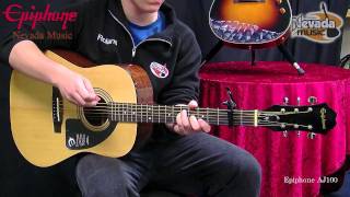 Video thumbnail for Epiphone AJ100 Acoustic Guitar Demo @ Nevada Music UK by PMTVUK